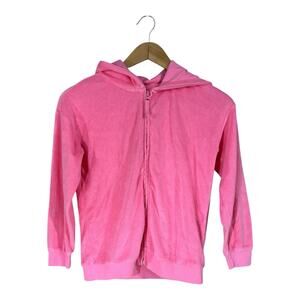Hanna Andersson Girls Sunsoft Terry Hoodie Sweatshirt Zip Pink SIZE 140 / 10